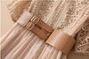 Vintage Blassrosa Spitzenkleid