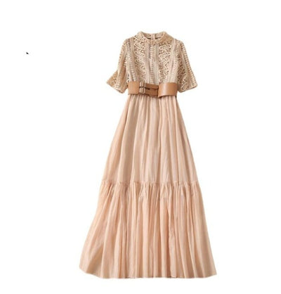 Vintage Blassrosa Spitzenkleid