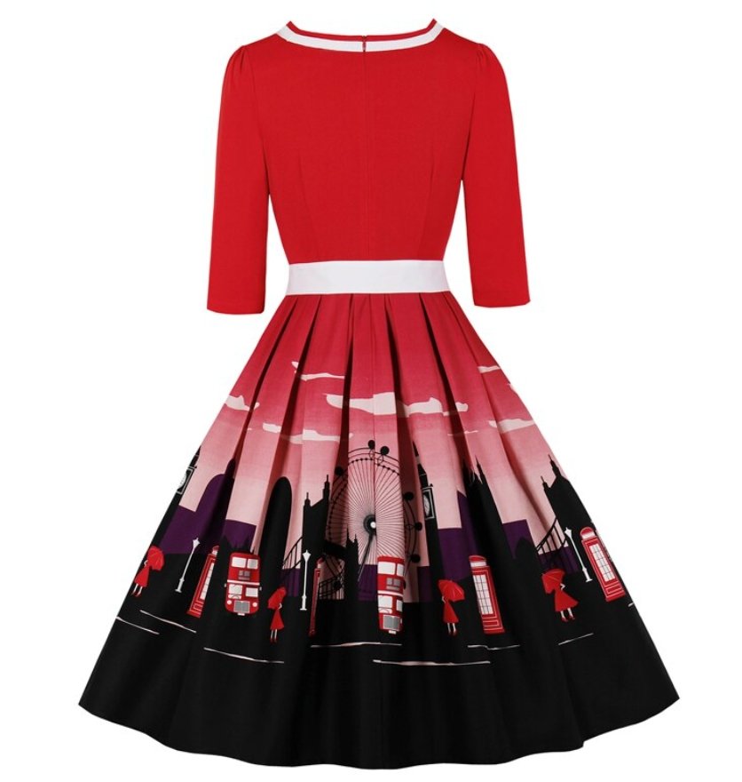 Plus Size 50er-Jahre-Kleid London
