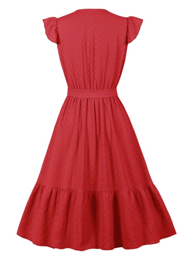Rotes 50er-Jahre-Sommerkleid
