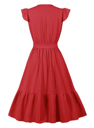 Rotes 50er-Jahre-Sommerkleid