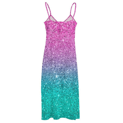 70er-Jahre-Pailletten-Disco-Kleid