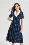 Vintage Polka Dot Etuikleid