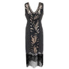 Schwarz-goldenes Gatsby Spirit-Kleid