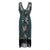 Grün-goldenes Gatsby-Spirit-Kleid