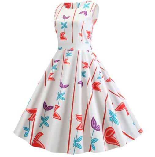 Schlichtes 50er-Jahre-Kleid