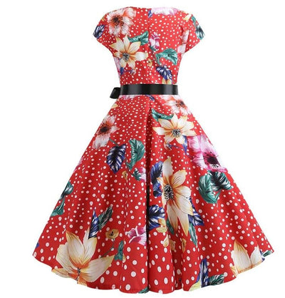 Künstlerisches Vintage-Flare-Kleid