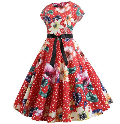 Künstlerisches Vintage-Flare-Kleid