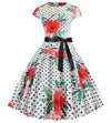 Mohnblumen-Vintage-Ausgestelltes Kleid