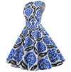 50er Jahre Kleid Schwarz und Blau