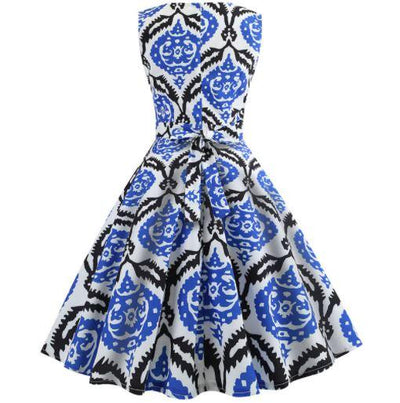 50er Jahre Kleid Schwarz und Blau