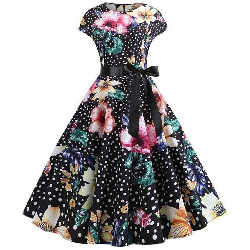 50er Jahre Pin-up-Kleid