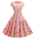 Ausgestelltes Vintage-Blumenkleid mit Rosenmuster