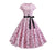 Frühlingsrosa Vintage-Flare-Kleid