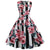 Ausgestelltes Kleid mit Vintage-Rosen