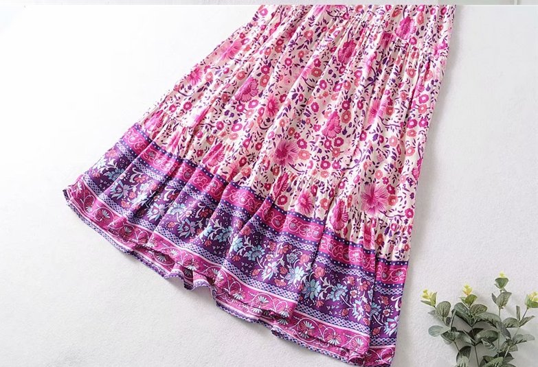 70er Jahre Hippie-Festivalkleid