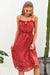 Vintage Rotes Blumenkleid