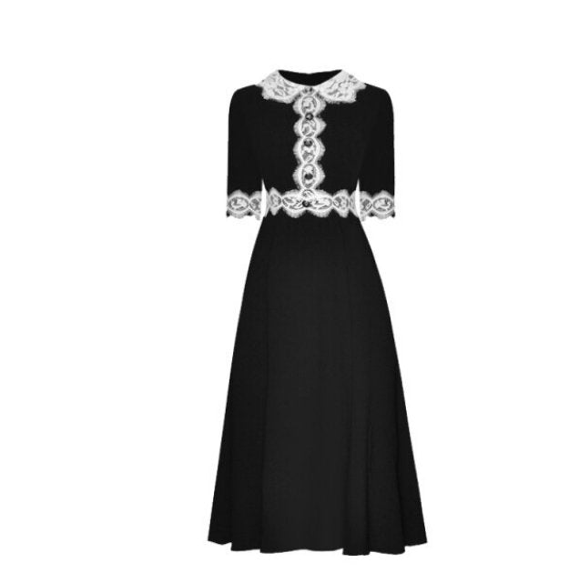 Vintage Schwarzes Etuikleid