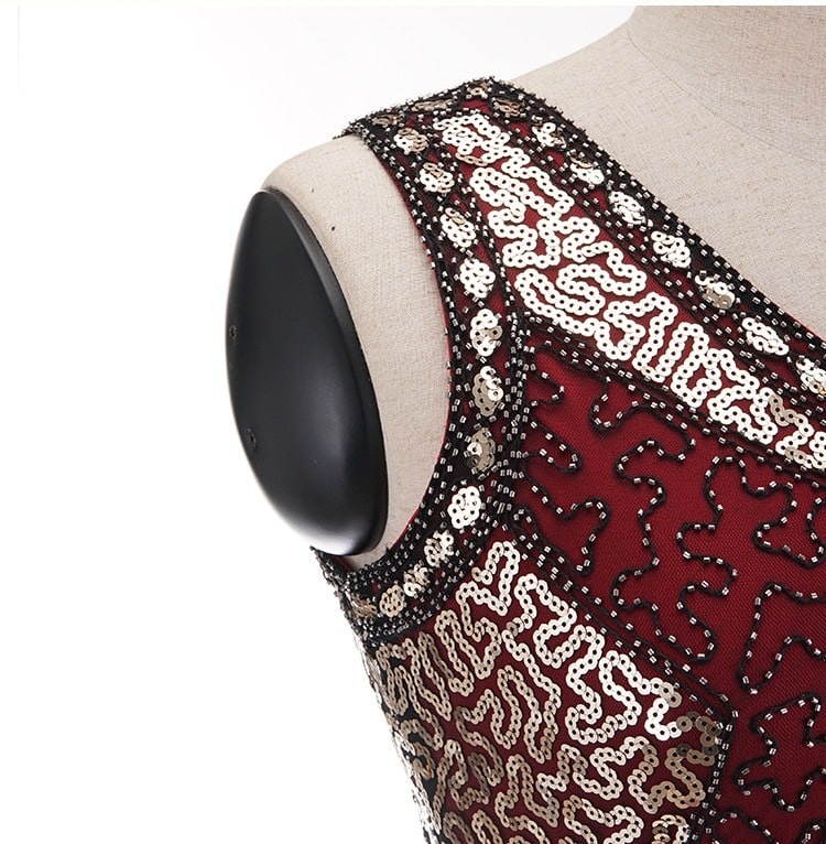 Gatsby-Kleid – Charleston-Rot