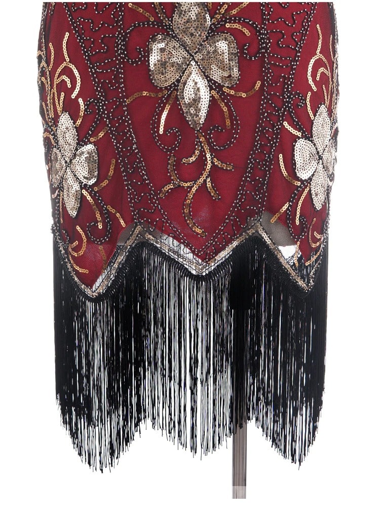 Gatsby-Kleid – Charleston-Rot