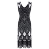 Gatsby Chic Kleid Schwarz Silber