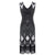 Gatsby Chic Kleid Schwarz Silber