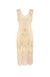Elfenbeinfarbenes Gatsby-Chic-Kleid