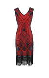 Rotes schickes Gatsby-Kleid