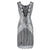 Silbernes kurzes Gatsby-Kleid