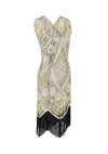 Kurzes beiges Gatsby-Kleid