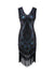 Schwarzes kurzes Gatsby-Kleid