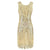 Kurzes Gatsby-Kleid in Beige und Gold