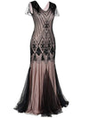 Rosa Haute Couture Langes Gatsby-Kleid