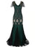 Grünes Haute Couture Langes Gatsby-Kleid