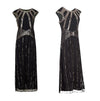 Langes schwarzes Gatsby-Kleid