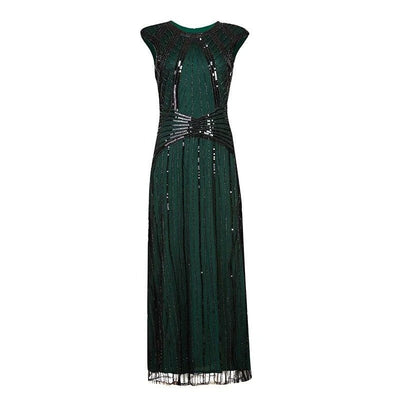 Grünes langes Gatsby-Kleid