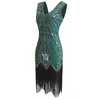 Grünes Gatsby-Federkleid