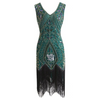 Grünes Gatsby-Federkleid