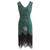 Grünes Gatsby-Federkleid