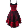 Vintage 1950er Gothic Kleid Rot