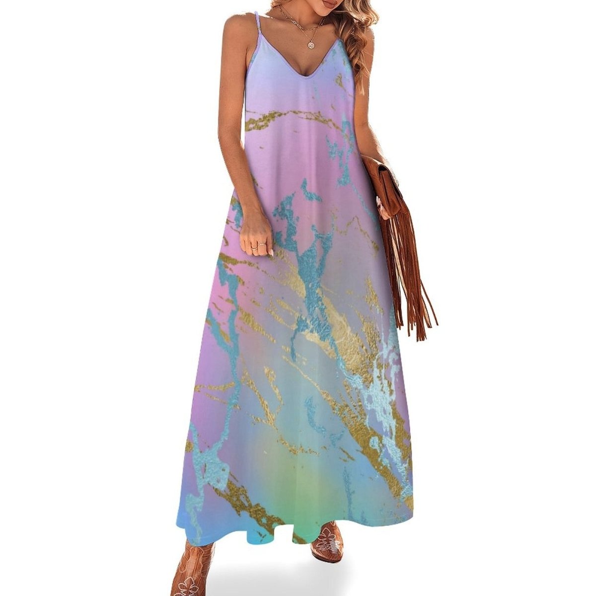 Hippie-Chic-Kleid in Übergröße