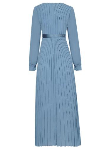 Blaues Maxikleid aus den 1940er Jahren