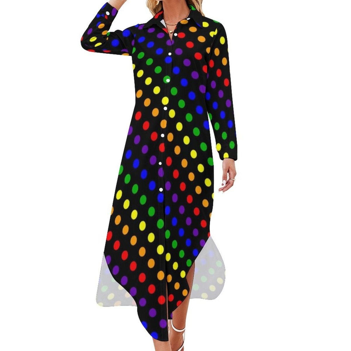 70er-Jahre-Disco-Maxikleid