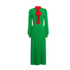 Vintage Langarm Maxikleid