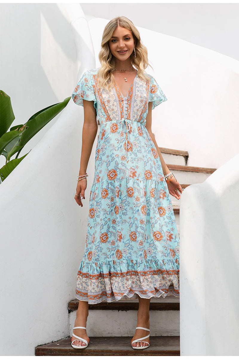 Boho Vintage Maxikleid