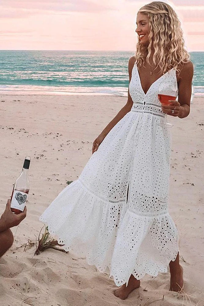 Langes Vintage-Spitzenkleid