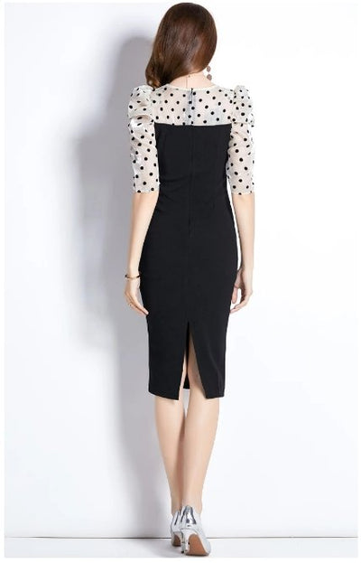 Vintage Polka Dot Midikleid