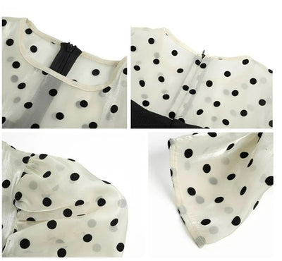 Vintage Polka Dot Midikleid
