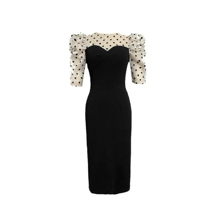 Vintage Polka Dot Midikleid