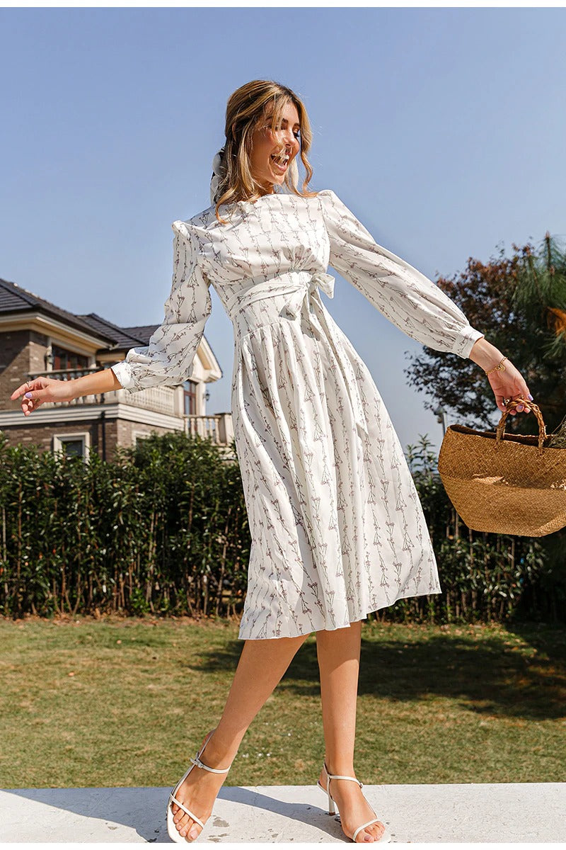 Kleid mit Vintage-Muster